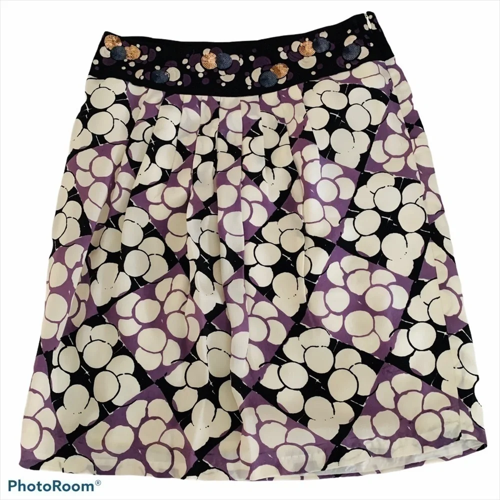 Floreat silk skirt